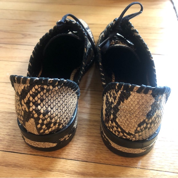 Freda Salvador D'Orsay Snake Skin Flats - Picture 5 of 9
